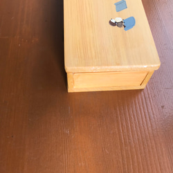 ちょっと大きめの箸箱(瓦の雀)　ヒノキのカトラリーケース　蓋付きの箸入れ　　食卓に置ける　小物入れ 15枚目の画像