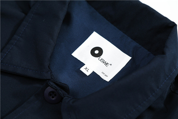 秋冬新品 機能的なジャケット メンズ 無地 レトロ アウトドアアウターコート ワークジャケット ネイビーブルー 6枚目の画像