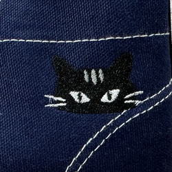 [僅限特價] [免運費] 黑貓臉一點刺繡帆布中切運動鞋 第12張的照片