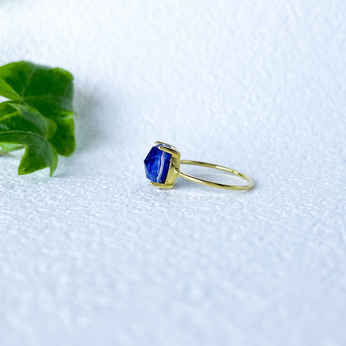 ラピスラズリ × クリスタル リング 18KGP(silver925 )＊7〜11号