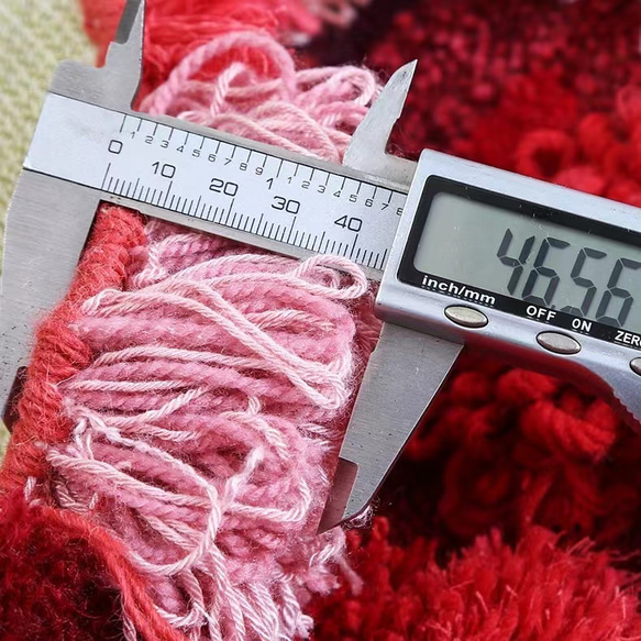 【受注制作】手織りニュージーランドウールカーペット ハンドメイドカシミアウール絨毯 手編ラグ  マット 花海 11枚目の画像