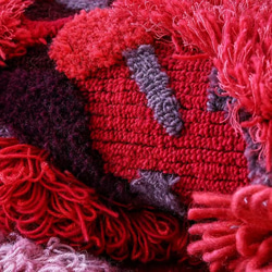 【受注制作】手織りニュージーランドウールカーペット ハンドメイドカシミアウール絨毯 手編ラグ  マット 花海 10枚目の画像
