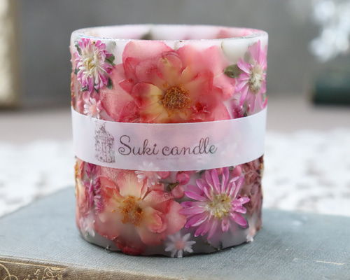 pinkボタニカルキャンドルホルダーset Ⅱ ㊲pinkボタニカルキャンドル