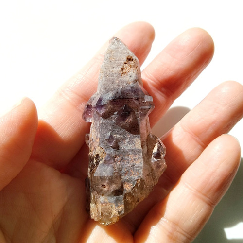 アメジスト 観賞石 希少タイプ〉モンドアメジスト◇エレスチャル56mm 天然石