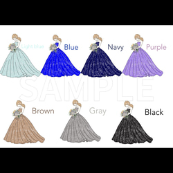 【お買い得セット♡】ドレス色当てクイズ　投票用紙・単独シール・ボックス付きセット 14枚目の画像