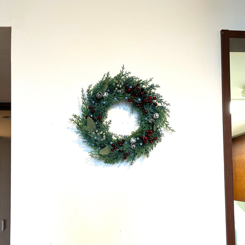 木の実いっぱいクリスマスリース(アーティフィシャル 26cm) リース