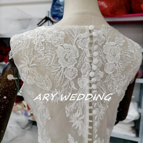 高品質レース ウエディングドレス用ボレロ トップスのみ ノースリーブ  