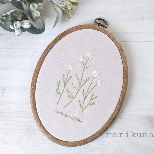 送料無料】Camomille刺繍 ウッド調オーバルフレーム 刺繍枠 その他