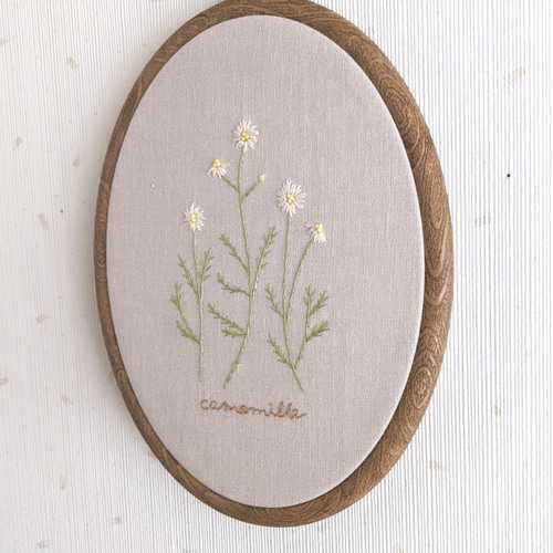 送料無料】Camomille刺繍 ウッド調オーバルフレーム 刺繍枠 その他