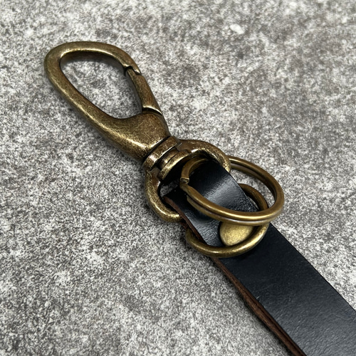 ホーウィン クロムエクセル キーホルダー キーリング スタッズ 茶芯