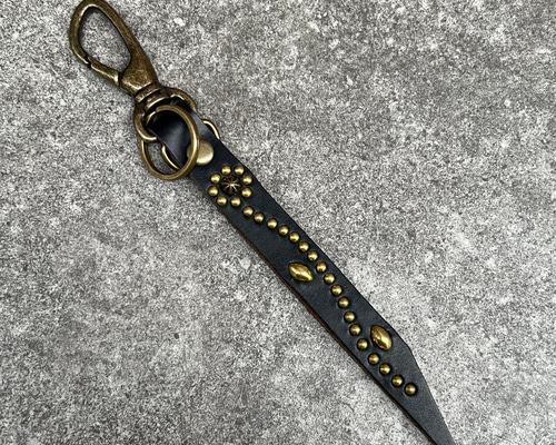 ホーウィン クロムエクセル キーホルダー キーリング スタッズ 茶芯