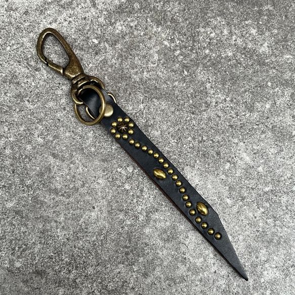 ホーウィン クロムエクセル キーホルダー キーリング スタッズ 茶芯