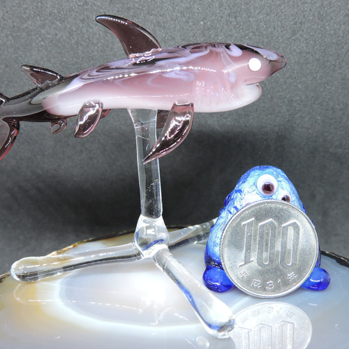 ガラスの造形・サメ（台付き） その他置物 硝子細工屋 通販 16668965