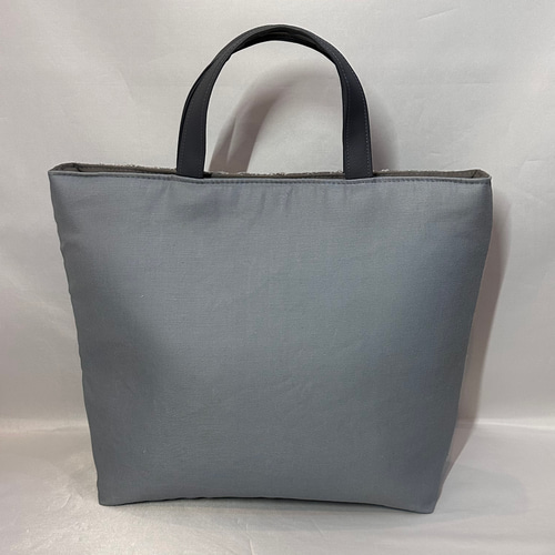 エンボス加工ダマスク、ウール生地のA4サイズトート トートバッグ