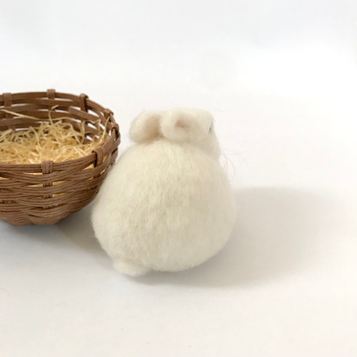 もふっとまるっとうさぎさん〜 うさぎ 羊毛フェルト