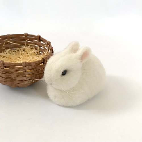 もふっとまるっとうさぎさん〜 うさぎ 羊毛フェルト