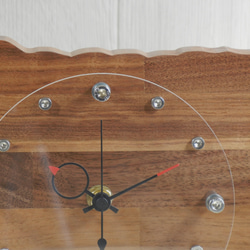 犬形時計（電波時計）　ウェルシュ・コーギー【木製（ウォルナット集成材）】（置き・掛け兼用時計） 18枚目の画像