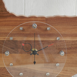 犬形時計（電波時計）　ウェルシュ・コーギー【木製（ウォルナット集成材）】（置き・掛け兼用時計） 9枚目の画像