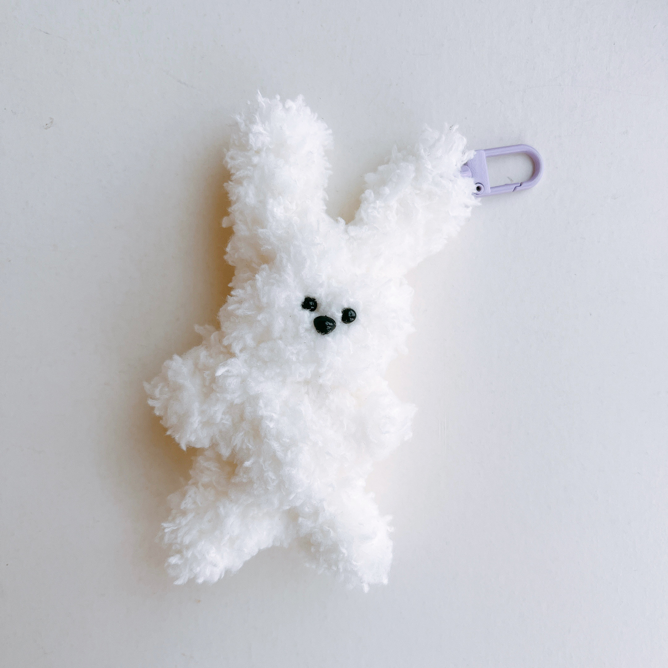 ジモモ　海外限定　白　ファーウサギコスチュームぬいぐるみキーホルダー ジモモ 海外限定 白 ファーウサギコスチュームぬいぐるみ