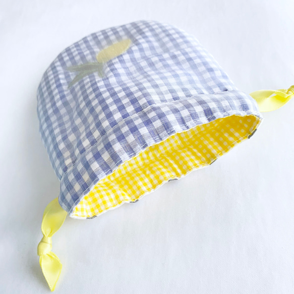 ふんわり丸いフルーツのMIX巾着ポーチ(レモン) 18枚目の画像
