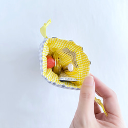 ふんわり丸いフルーツのMIX巾着ポーチ(レモン) 10枚目の画像