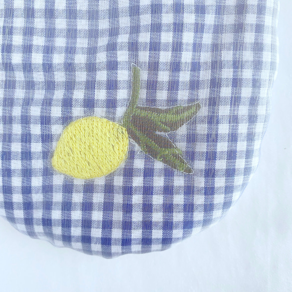 ふんわり丸いフルーツのMIX巾着ポーチ(レモン) 15枚目の画像