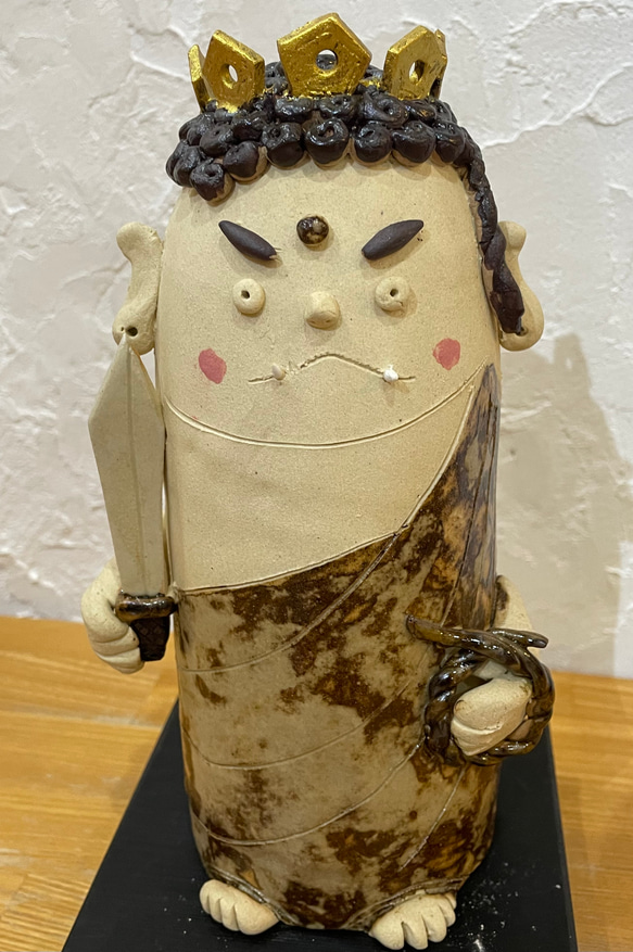 猫仏像 陶器 不動明王 猫の置物 - メルカリ