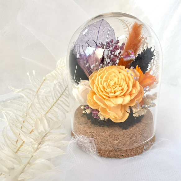 ハロウィン ガラスドーム ドライフラワー smultrom 通販