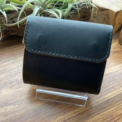 【一点物】薄くて小さい長財布　| ハンドメイド 手染め 手縫い 手縫い ハンドメイド 手染め 【一点物】薄くて小さい長財布　|