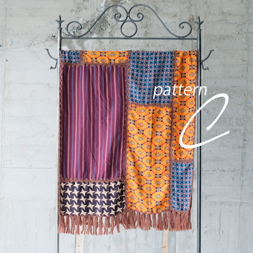 kapital パッチワーク柄 大判 マフラー ストール 復刻再販】主役級マフラー！柄生地パッチワーク大判ストール