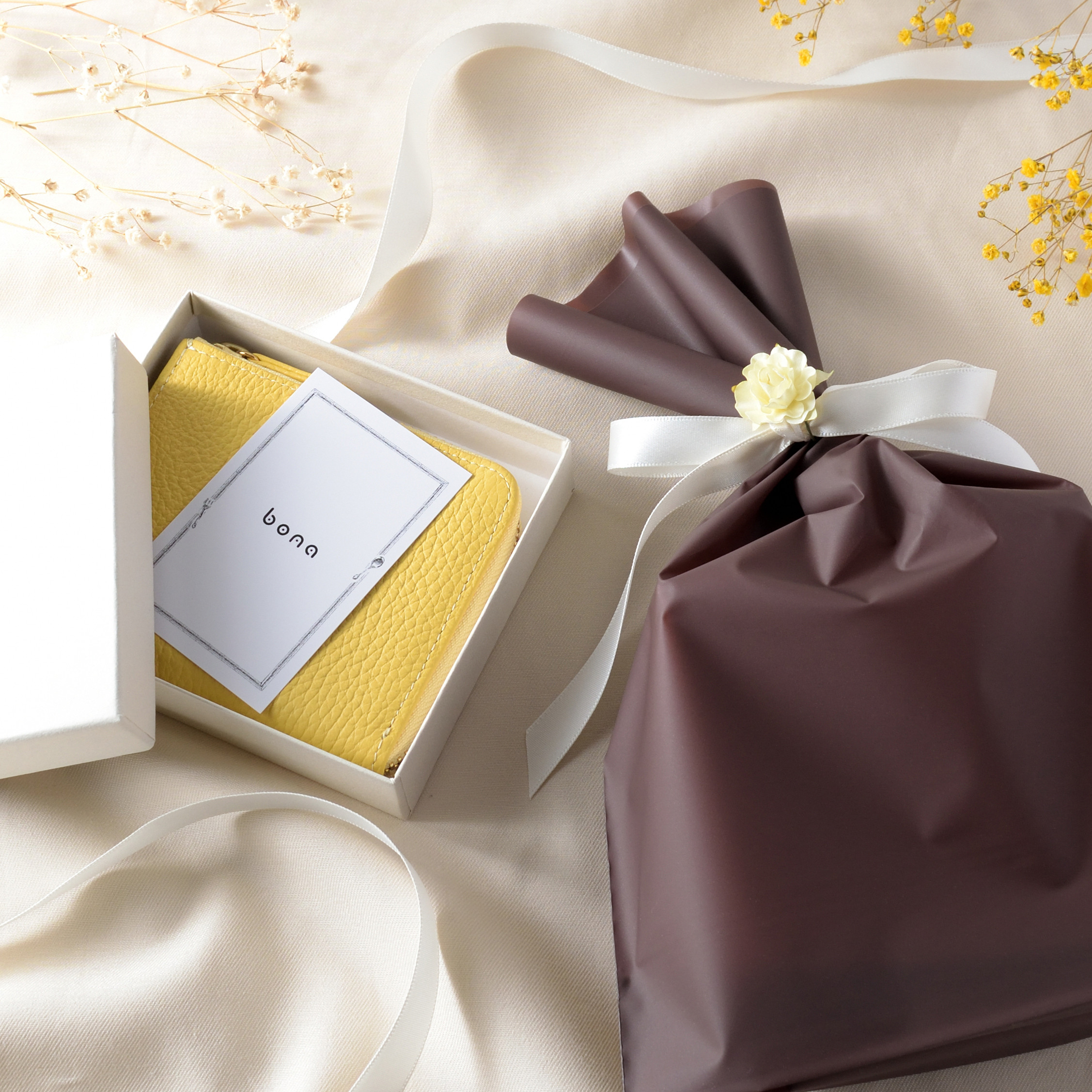 大きな小銭入れのL字ファスナー長財布 イタリアンレザー【トープ/ネイビー/ピンクベージュ】