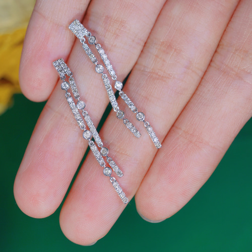 天然ダイヤモンドピアス0.58ct k18 ピアス（スタッド・一粒） パール  