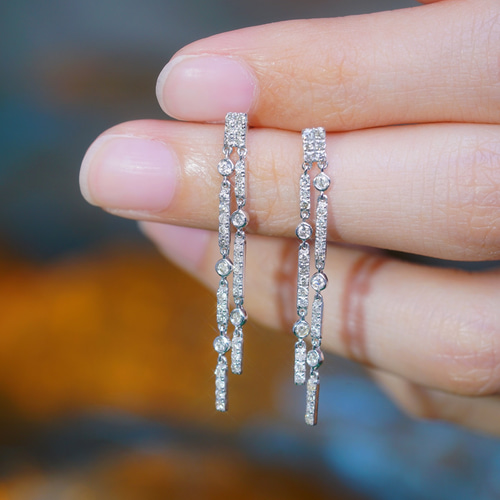 天然ダイヤモンドピアス0.58ct k18 ピアス（スタッド・一粒） パール  