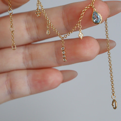 アクアマリンブレスレットk18 ブレスレット パール大好き(購入前に