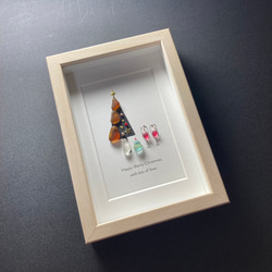 シーグラスアート「ブラウンクリスマスツリー」 3枚目の画像