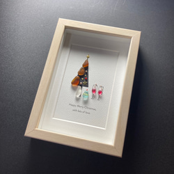 シーグラスアート「ブラウンクリスマスツリー」 5枚目の画像