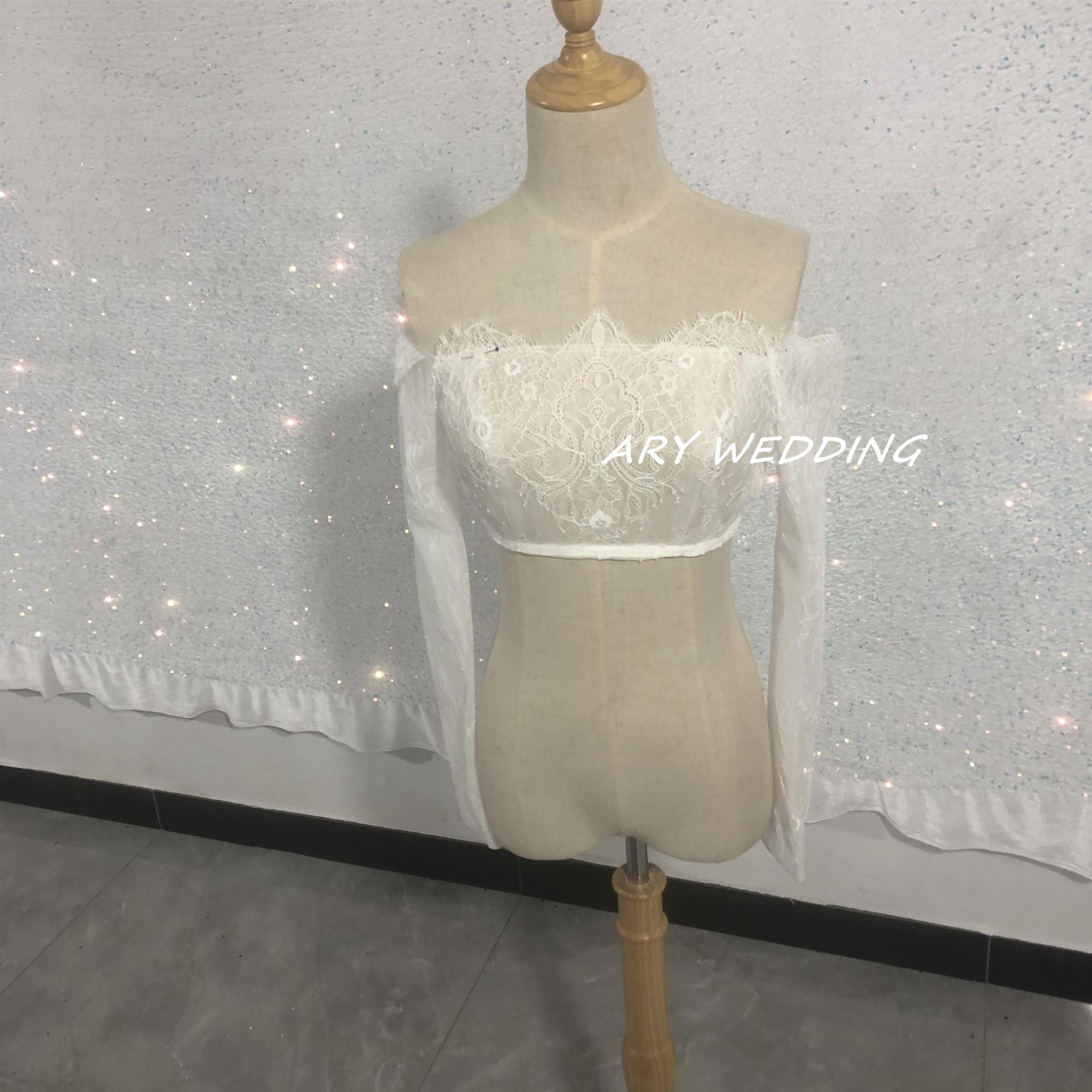 フランス風 ウエディングドレス オフショル ボレロ オフホワイト  花嫁/ブライズメイド/結婚式