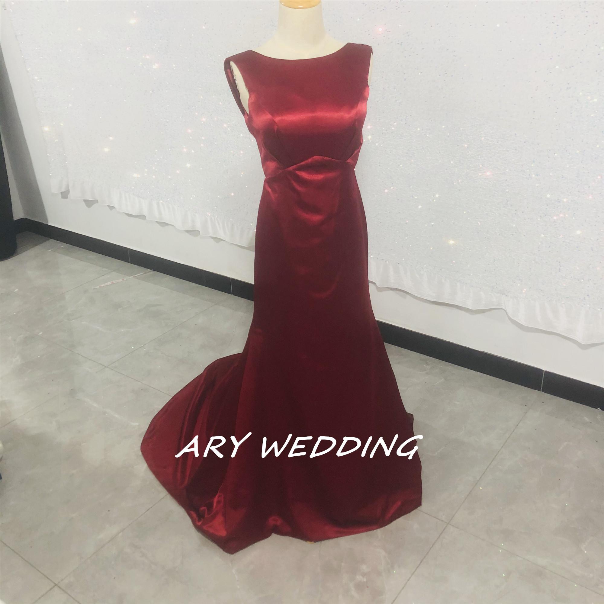 美品！ワインレッド パーティードレス 背中見せ マーメイドライン 憧れのドレス 2次会 披露宴