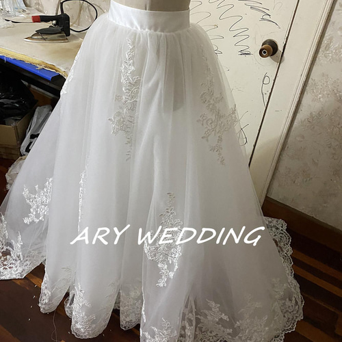 高品質！ソフトチュールオーバースカート 魅惑の花レース