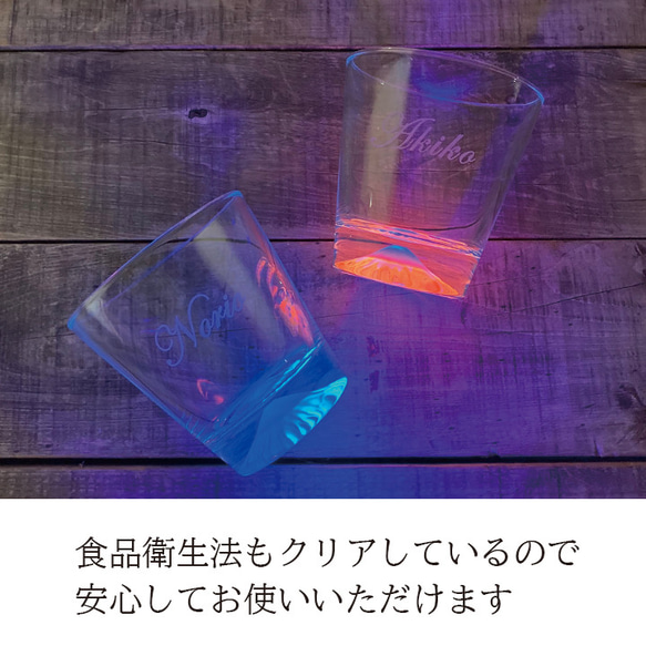 【送料無料 名入れ グラス】名入れ 光るグラス 富士山 300ml 木箱入り（洋） | 結婚祝い 名前入り sb225 7枚目の画像
