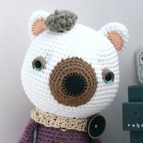 no.2326 white Bear (シロクマ) あみぐるみ ehagote 通販