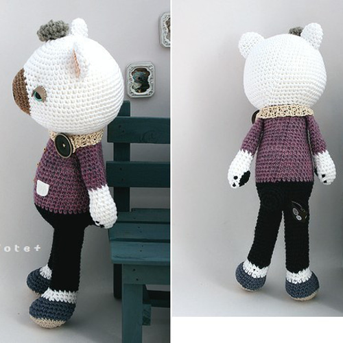 no.2326 white Bear (シロクマ) あみぐるみ ehagote 通販