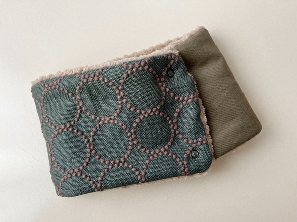 SALE♡ミナペルホネン オトナのネックウォーマー タンバリン 深緑  