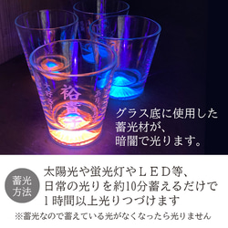 【送料無料 名入れ グラス】名入れ 光るグラス 富士山　感謝　メッセージ　300ml 木箱入り（和） 結婚祝いsb226 3枚目の画像