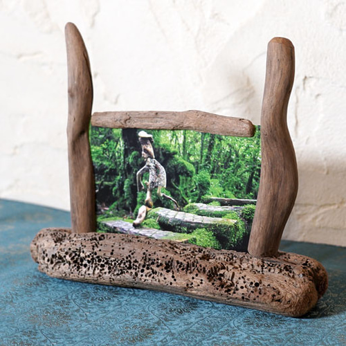 流木フォトスタンド 写真額 写真立て 木の額 流木アート 木の