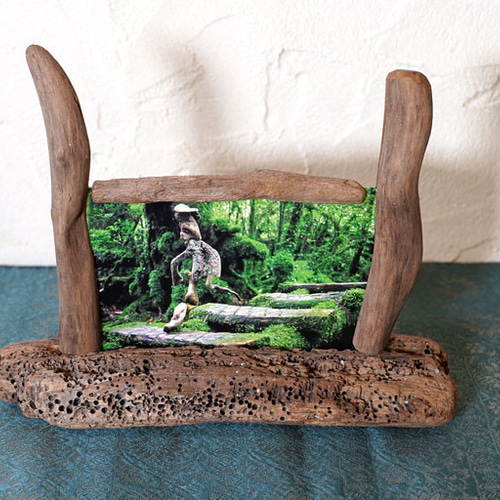 流木フォトスタンド 写真額 写真立て 木の額 流木アート 木の