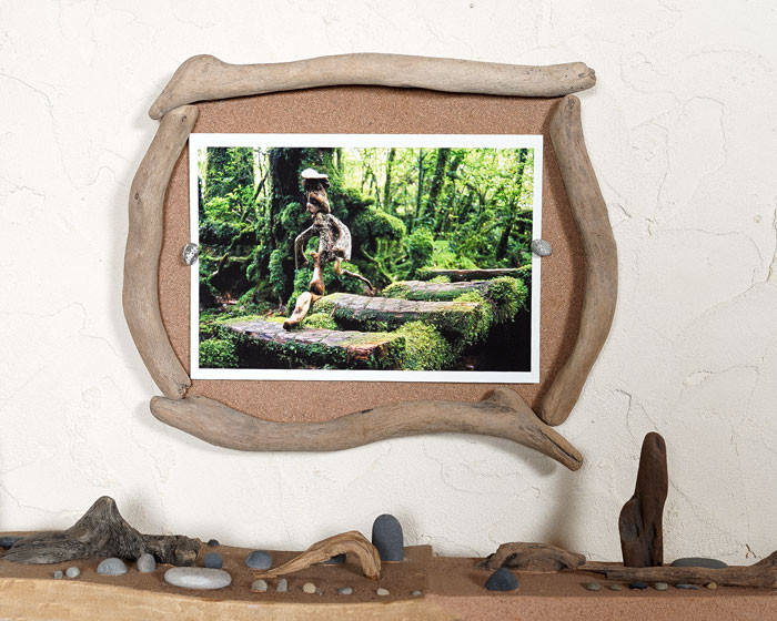 流木フォトフレーム、木製フレーム、壁装飾、ハンギングフレーム、流木ウォールアート、木製フレーム、ウエルカムボード　２３