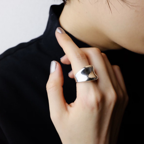 K18・プラチナ〉Plump 逆甲丸 ring 7〜28号［Wide］<VR094W