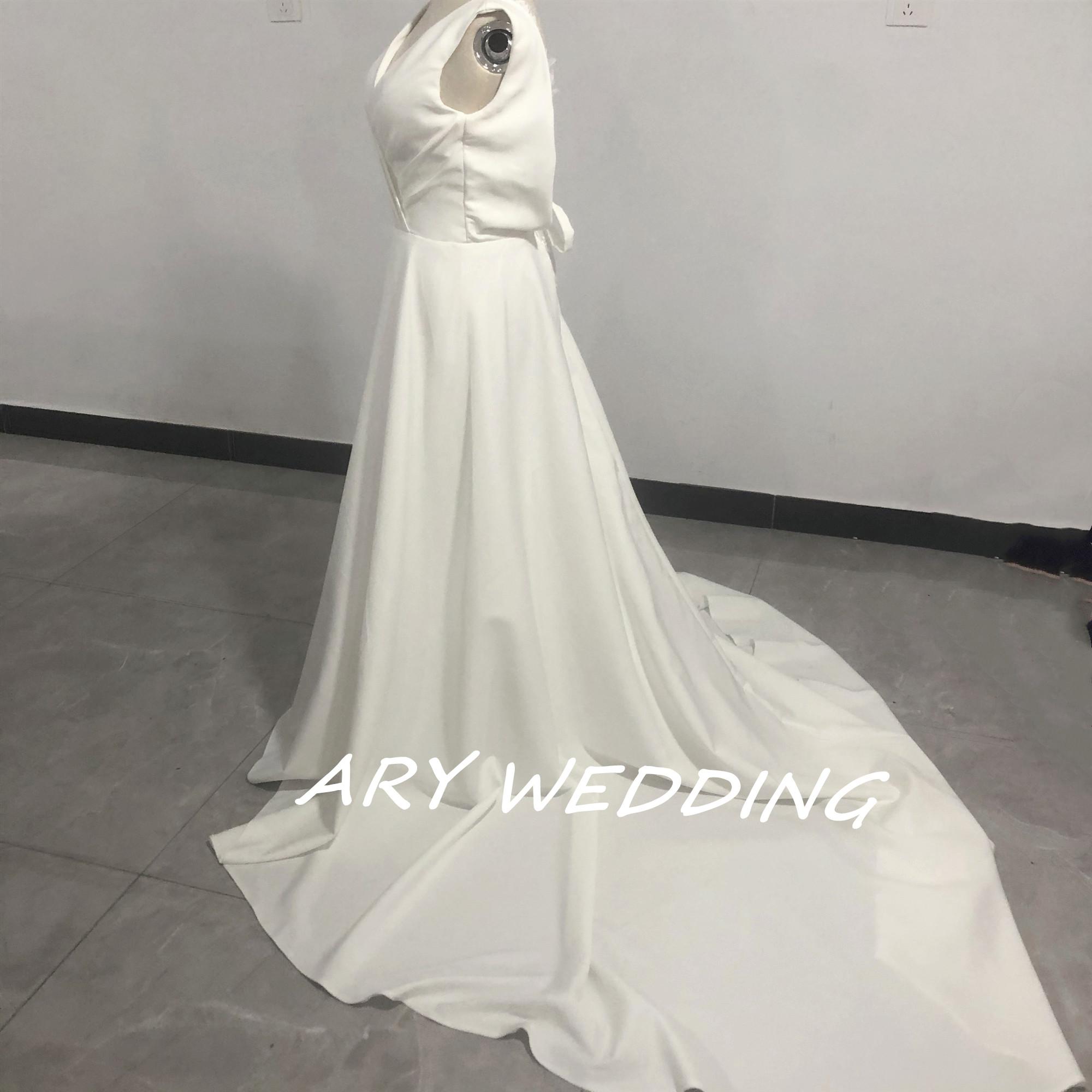 フランス風 ウエディングドレス Vネックドレス 背中見せ 二次会/披露宴 セクシー 憧れのドレス