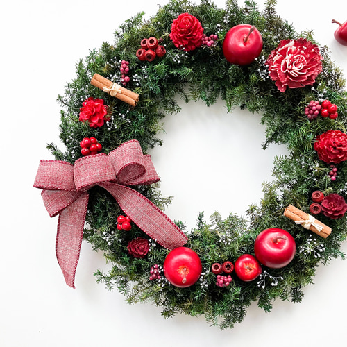 sale♪木の実たくさん冬のリース〜カウベル付き♪23 ㎝〜クリスマスリース☆彡 cr1 2022 クラシック 木の実リース：冬リース クリスマス ベル 木の実